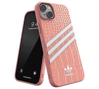 adidas Case Designed for iPhone 14 Plus | Shockproof Drop Protection | Wireless Charging Compatible | 6.7 Inch Samba Alligator Magic Mauve Three Stripe Design | Protective Originals Mobile Phone Cover