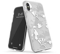 adidas Case Designed for iPhone X Case, iPhone XS Case, Transparent Drop-Tested Cases, Shockproof Raised Edges, Original Snap Case Protective Case, Transparent/White
