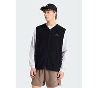 adidas City Tech 3 Stripes High Pile Fleece Vest, Black, Size S, Men Black