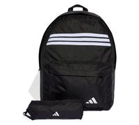 Adidas 27.4 Litre Classic 3 Stripes Backpack In Black/ White JZ3321 New