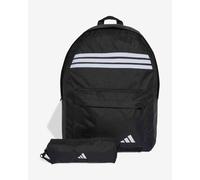 adidas Classic 3-Stripes Horizontal Backpack 27.4L Pure Black White