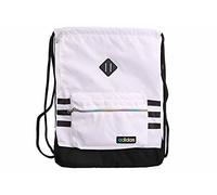 adidas Classic 3s Sackpack, White/Black/Rainbow Metallic, One Size, Classic 3s Sackpack
