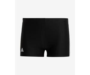 adidas Classic 3S Swim Shorts Matte Black White - XS