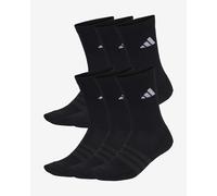 adidas Classic Cushioned Socks Black White (6 Pairs) - M