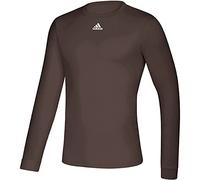 adidas Climalite Creator Long Sleeve T-Shirt (EK012), Coffee-white, Large Tall