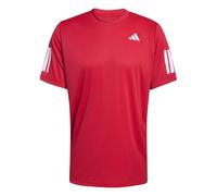 adidas Men's Club Tennis Climacool 3-Stripes T-Shirt, Pure Ruby, S