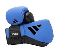 adidas Combat 50 Boxing Gloves - 10oz, Blue - Made of Durable PU Leather, Pre-Moulded Foam Construction for Shock Absorption, Boxing Glove for Training, and Sparring