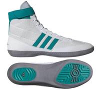 Adidas Combat Speed 4 Wrestling Boots White Teal Boxing Boots Sparring Trainers