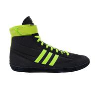 adidas Combat Speed 4 Wrestling Shoes, Black/Solar Green, 10