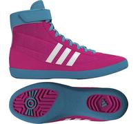 adidas Combat Speed 4 Wrestling Shoes, Pink/White/Cyan, 7.5