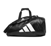 adidas Combat Sports 2-in-1 Training Sports Equipment Duffel Bag, Black White, M