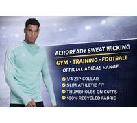 adidas Condivo 22 Training Top Mens AEROREADY 1/4 Zip Gym Football Mint BNWT