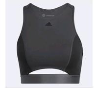 adidas CoreFlow Medium-Support Bra H64680 Carbon Black Womens Fitness Gym Top
