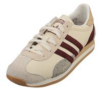 adidas Country Og Womens Fashion Trainers in Wonder White Maroon - 6 UK