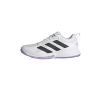 adidas Women's Court Team Bounce 2.0 Shoes Sports, Cloud White/Core Black/Powder Plum, 8.5 UK