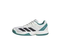 adidas Courtflash Kids Tennis Shoes, Cloud White/Pure Teal/Off White, 2.5 UK Child