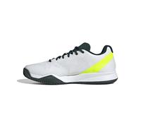 adidas Courtflash Speed 2 Mens Tennis Shoes, Cloud White/Silver Metallic/Lucid Lemon, 7.5 UK