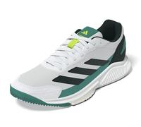 adidas Courtquick Mens Padel Shoes, Cloud White/Cloud White/Aurora Ivy, 4 UK