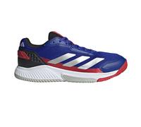 adidas Courtquick Mens Padel Shoes, Lucid Blue/Silver Metallic/Lucid Red, 6.5 UK