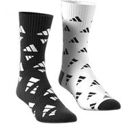 adidas Crew AOP 2pp Socks, Black White, L