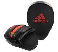 adidas Curved Training Focus Mitts Punch Boxing Pads (Black/Red)