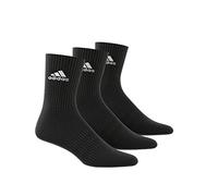 adidas Cushion Crew Socks Senior (Pack of 3), Adult (Unisex), DZ9357, Black / White, 40-42