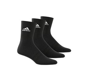 adidas Cushion Crew Socks Senior (Pack of 3), Adult (Unisex), DZ9357, Black / White, 43-45