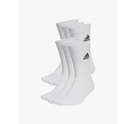 adidas Cushioned 6 Pack Crew Training Socks White Arch Support Gym UK6.5-8