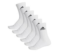 adidas Cushioned Crew Socks 6 Pack Womens 6.5-8 White