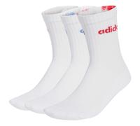 adidas - Cushioned Linear Crew 3-Pack - Sports socks size 43-45, white