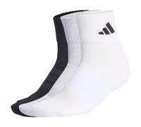 adidas Unisex CUSHIONED SPORTSWEAR ANKLE SOCKS 3 PAIR PACK, medium grey heather/white/black, 8.5-10