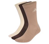 adidas Unisex Cushioned Sportswear Crew Socks 3 Pair Pack Socks, Crystal Linen/Aurora Coffee/chalky brown, XL