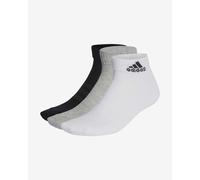 adidas Cushioned Sportswear Socks Black Grey White (3 Pairs) - L