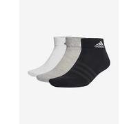 Pack of 6 Pairs of Sportswear Cushioned Socks Black + White + Grey