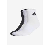 adidas Unisex CUSHIONED SPORTSWEAR ANKLE SOCKS 3 PAIR PACK, medium grey heather/white/black, 4.5-6