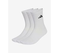 adidas Unisex CUSHIONED SPORTSWEAR CREW SOCKS 3 PAIR PACK, white/white/black, 10.5-12.5