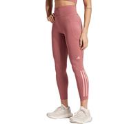 adidas DailyRun 3 Stripes Womens Running Tights Pink 7/8 Cropped Training Run