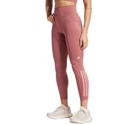 adidas DailyRun 3 Stripes Womens Running Tights Pink 7/8 Cropped Training Run