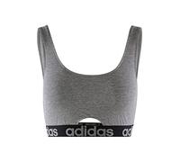 adidas Damen Scoop Bralette-Sport Active Comfort Cotton Bustier, 202 Heather Grey, M