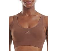 adidas Damen Scoop Lounge Bra-Sport Active Seamless Micro Stretch Bustier, 302 Toasted Mocha, L