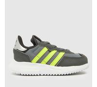 adidas Dark Grey Retropy F2 Boys Toddler Trainers UK 4