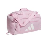 Adidas Defender 5.0 Duffel Bag, durable travel gym sports bag for men and women, True Pink/White, Small (42L), Defender 5.0 Duffel Bag, Durable Travel Gym Sports Bag for Men and Women