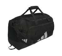 adidas Defender 5.0 Duffel, Durable Travel Gym Sports Bag for Men and Women, Black/Silver Metallic, Medium (59L), Defender 5.0 Duffel Bag, Durable Travel Gym Sports Bag for Men and Women