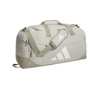 adidas Defender 5 Large Duffel Bag (100l), Wonder Alumina Grey/Putty Beige, Medium (59L), Defender 5.0 Duffel Bag, Durable Travel Gym Sports Bag for Men and Women