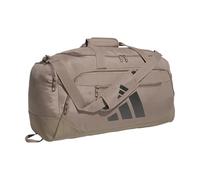 adidas Defender 5 Small Duffel, Chalky Brown/Gunmetal, Medium (59L), Defender 5.0 Duffel Bag, Durable Travel Gym Sports Bag for Men and Women