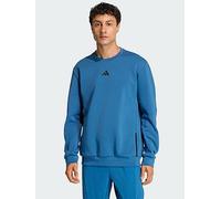 adidas Designed for Training Crew Sweatshirt, Blue, Size S, Men Blue