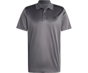 adidas Designed To Move 3 Stripes Mens Training Short Sleeve Polo Shirt - Grey