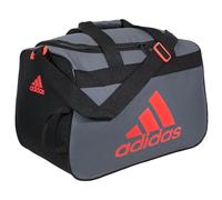 adidas Diablo Small Duffel Bags, Onix Grey/Black/Solar Red, One Size, Diablo Small Duffel Bags