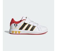 adidas Disney Mickey Mouse Grand Court Shoes Kids, Cloud White/Core Black/Bold Gold, 13.5 UK Child