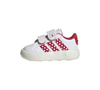 adidas Unisex Baby Disney Minnie Mouse Grand Court Infants Shoes, FTWR White/Pure Ruby/Off White, 9 UK Child